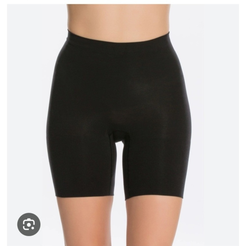 SPANX Power Short Black Seamless Lightweight‎ Shaping Shorts Size Large